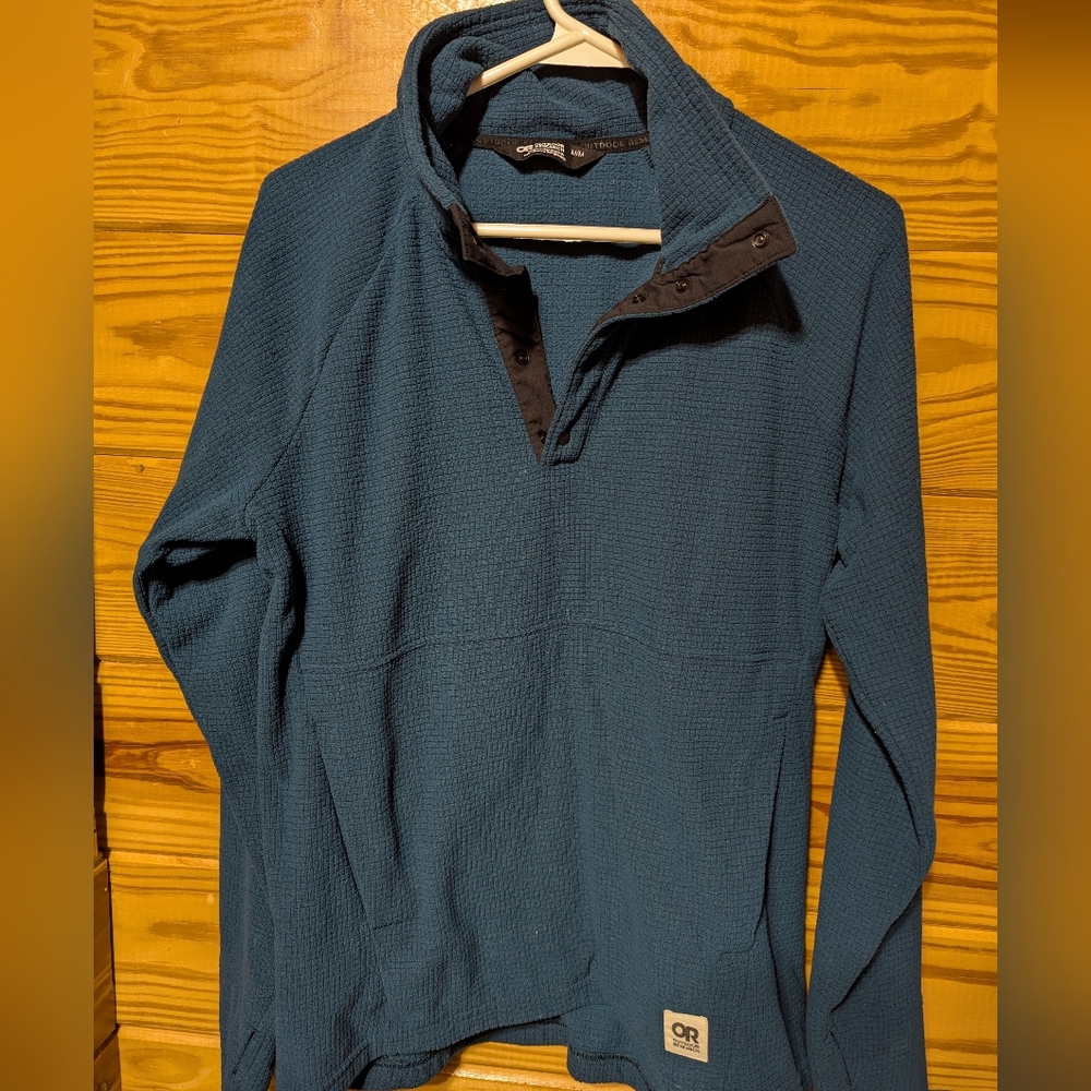 Outdoor Research Dark Teal Women's Trail Mix Snap Pullover Size Medium